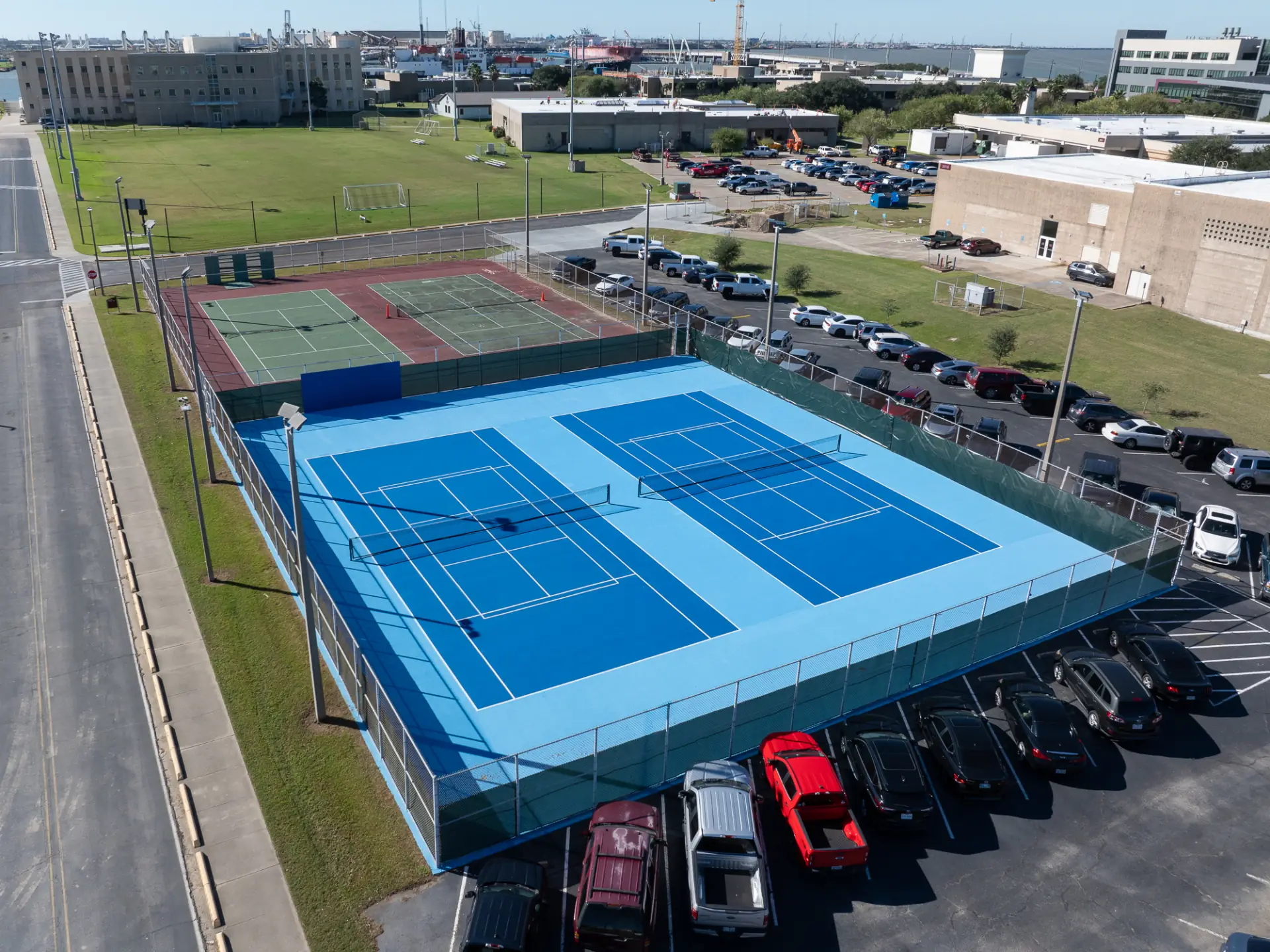 Texas A&M Tennis Courts after restoration - view 12