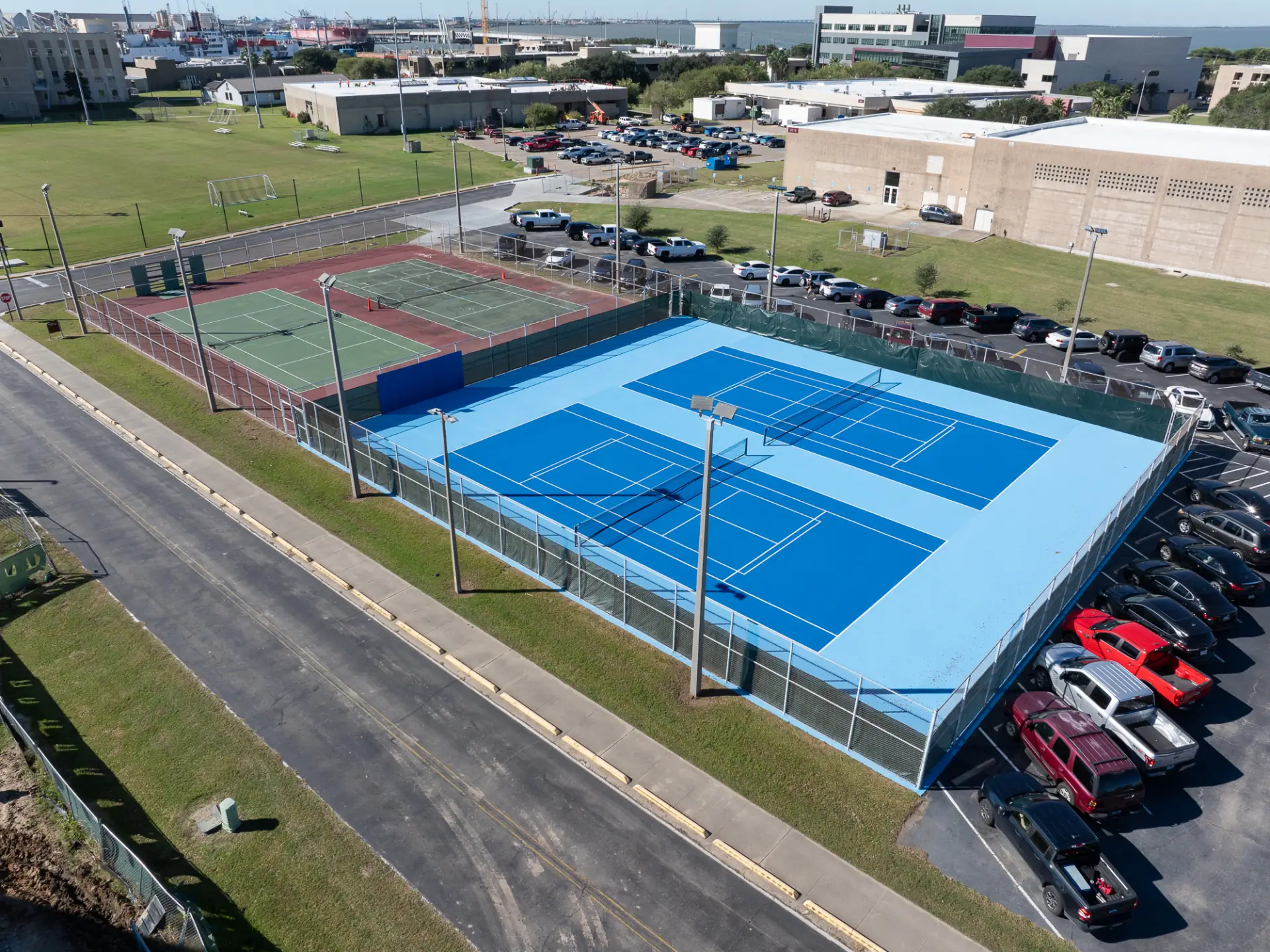 Texas A&M Tennis Courts after restoration - view 16