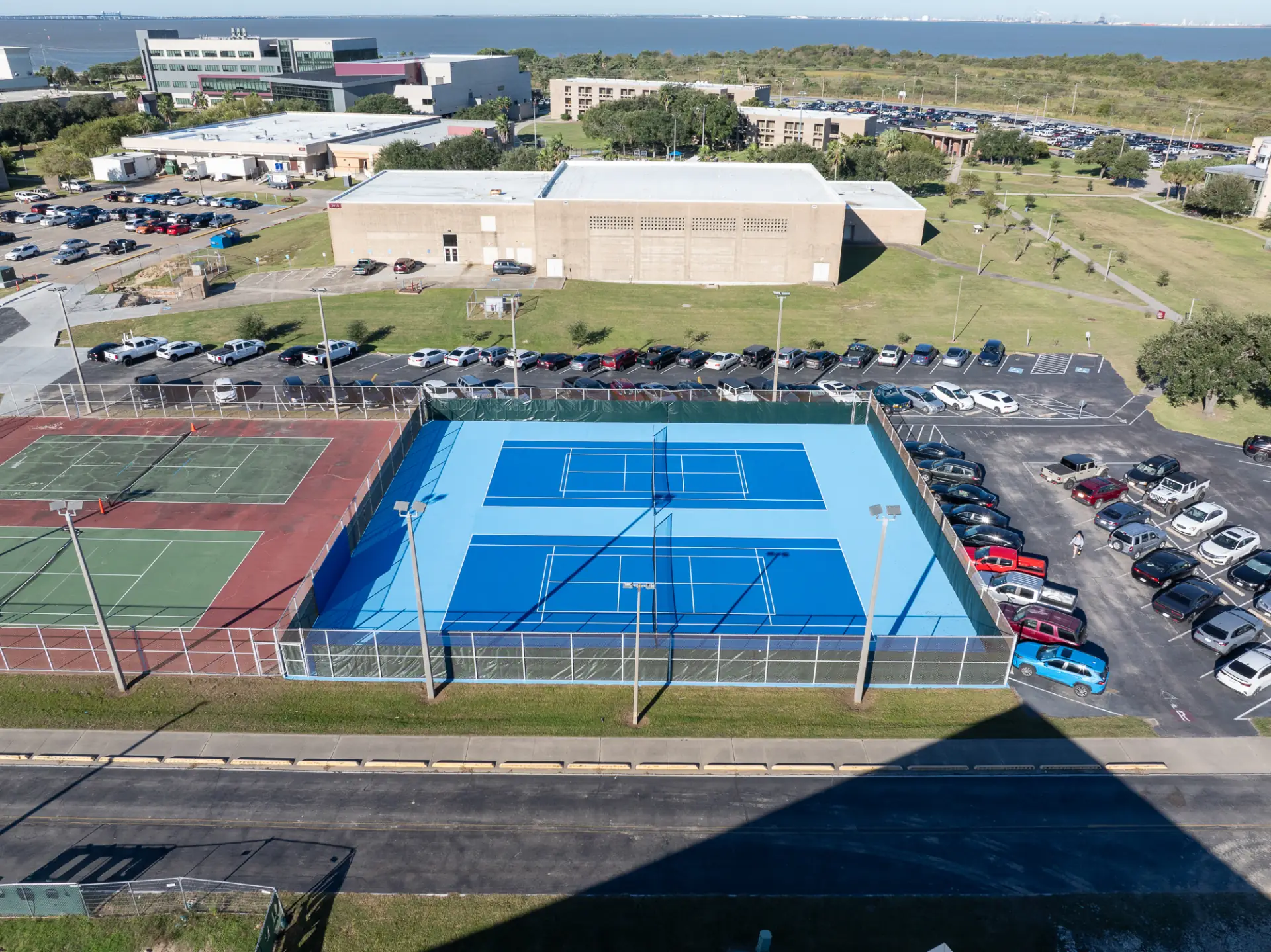 Texas A&M Tennis Courts after restoration - view 7