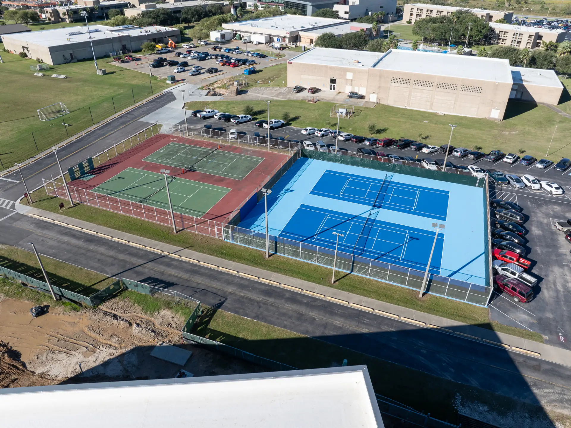 Texas A&M Tennis Courts after restoration - view 9