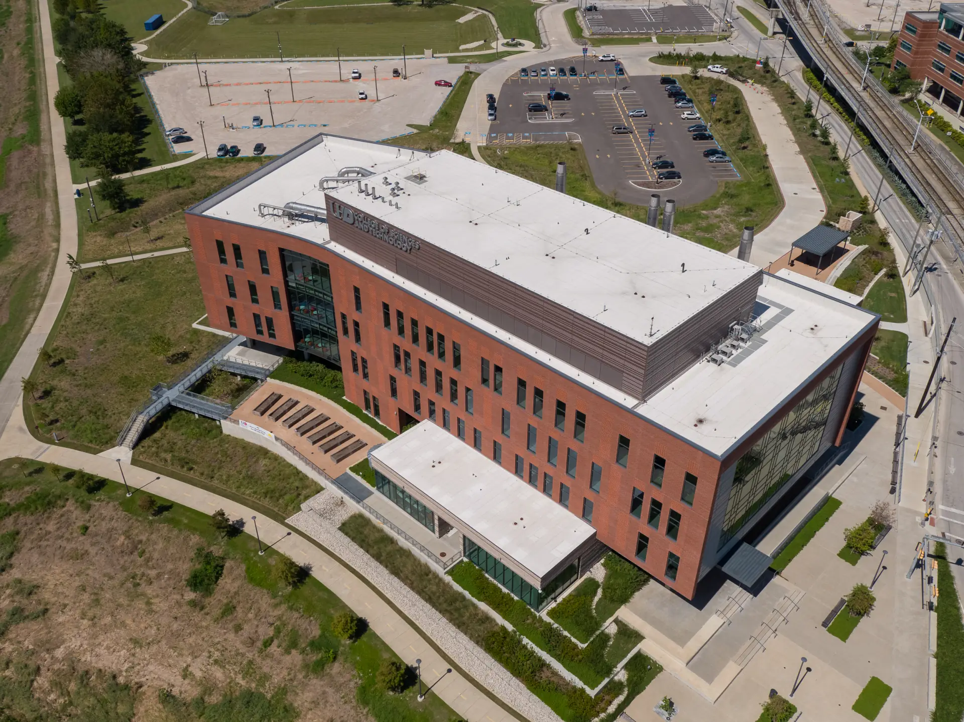 Commercial roofing installation at University of Houston